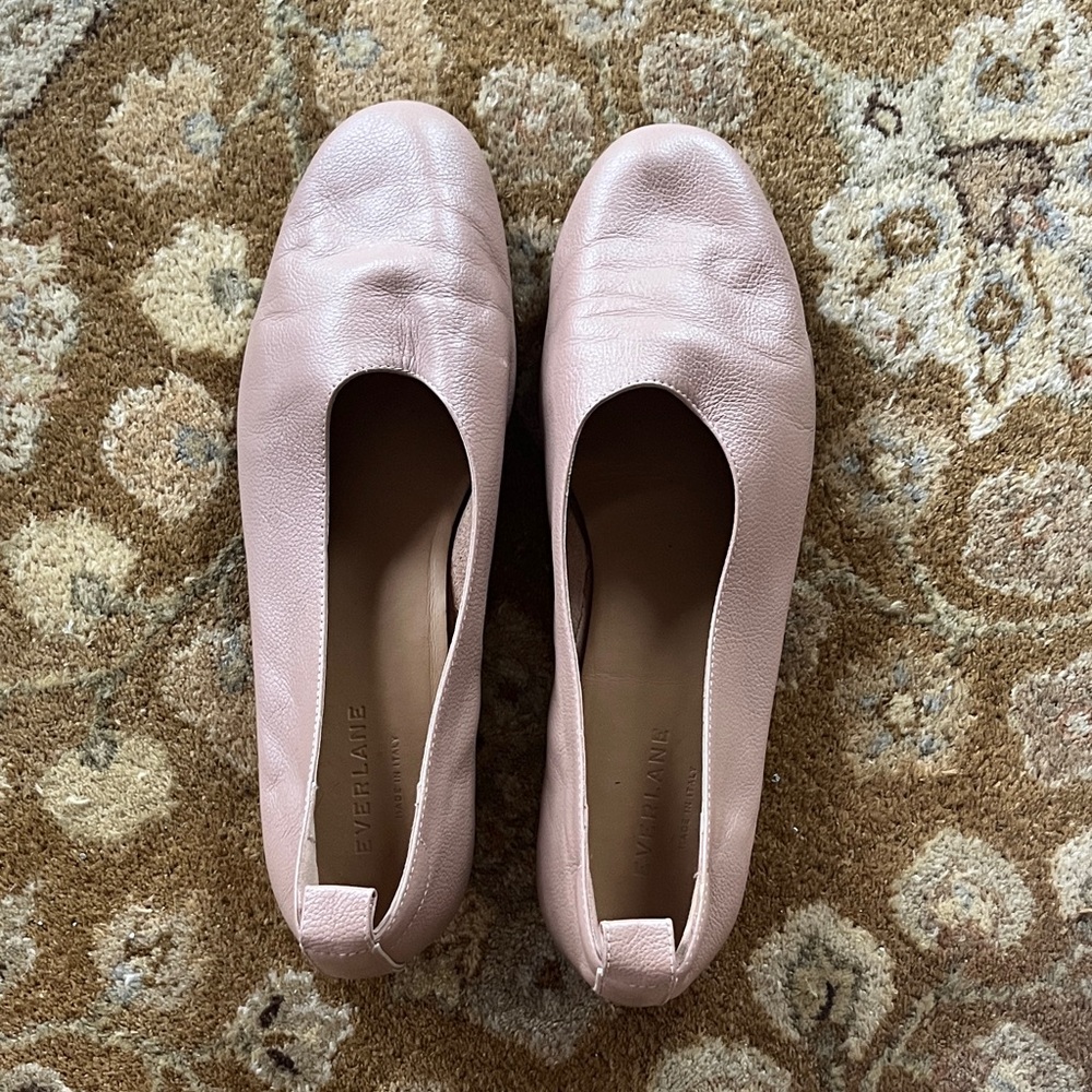 Everlane Neutral Glove-fit Leather Flats - 8.5